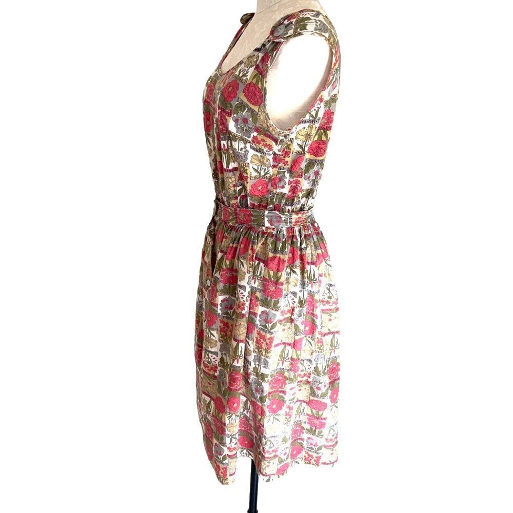 Sherry Lynn Leisure Wear Romper Skirt Set Womens Large L Vintage Botanical Print - Picture 2 of 16
